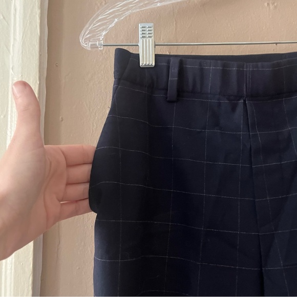 🆕 uniqlo • navy pullon pants with white checkers - Picture 7 of 13